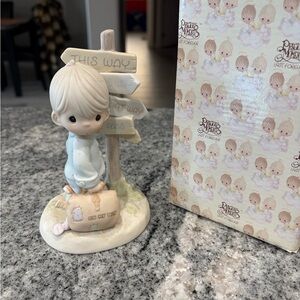 Precious Moments Pastel Figurine with Signpost
